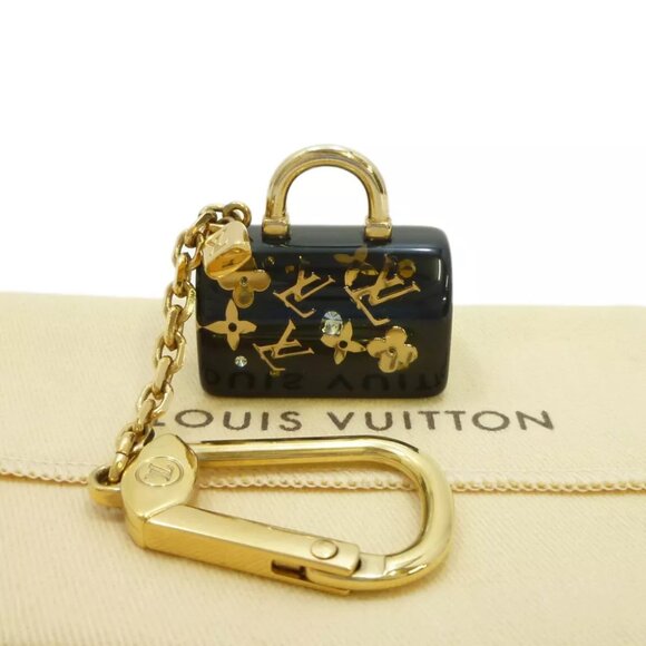 Auth LOUIS VUITTON Porte Cles Speedy Inclusion Key Ring Charm - Picture 1 of 10